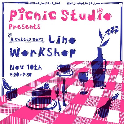 Picnic Studio Presents - Lino Printing Workshop at Hamilton House - Picnic Studio