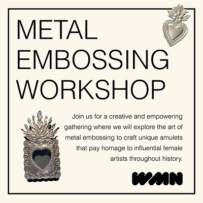 Metal Embossing Workshop / WMN Magazine #4 Launch at Hamilton House