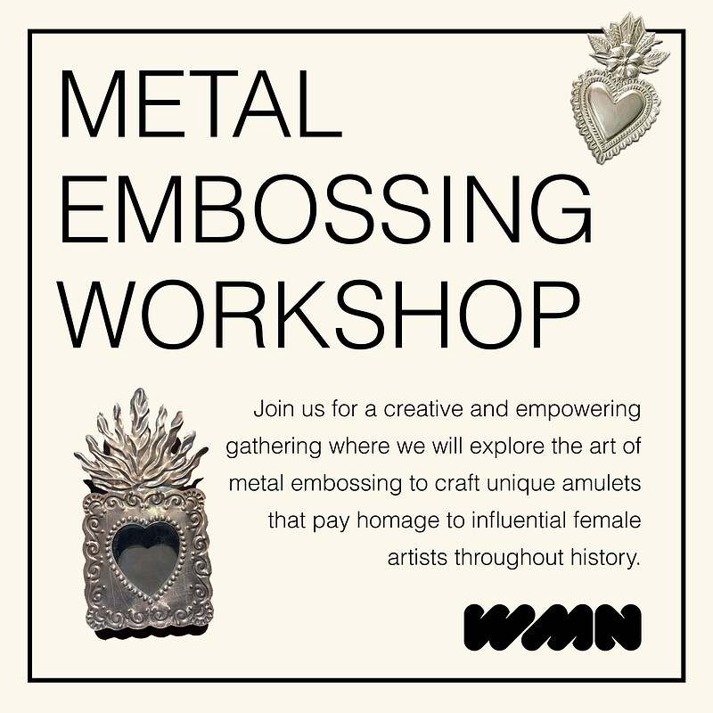 Metal Embossing Workshop / WMN Magazine #4 Launch at Hamilton House