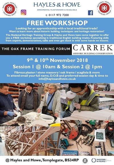 National Heritage FREE Workshop at Hayles and Howe
