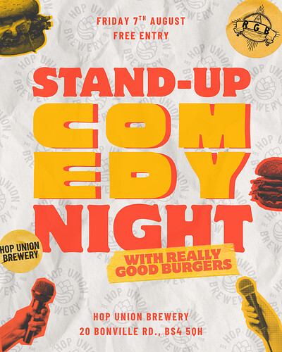 STAND-UP COMEDY NIGHT at Hop Union Brewery