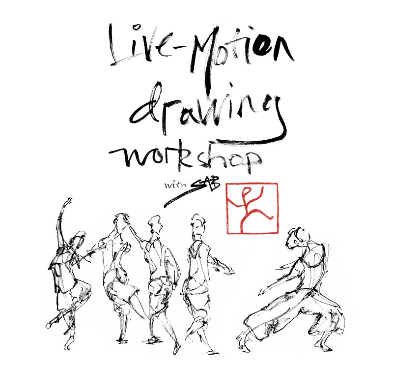 -motion drawing workshop at HOURS gallery