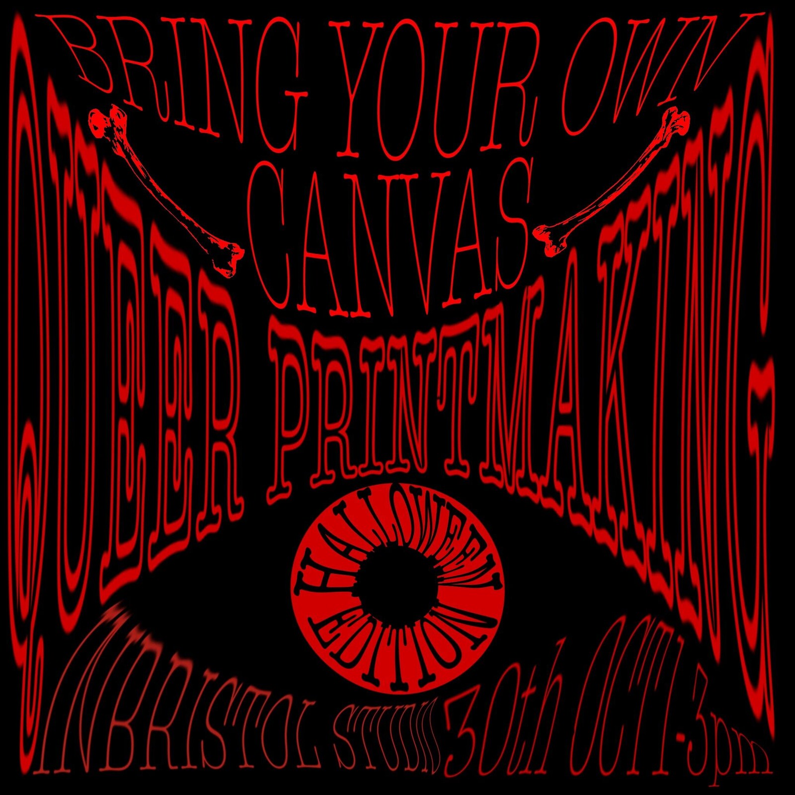 Queer Printmaking: Halloween workshop at In Bristol Studio, Great Western Lane, BS5 9BB