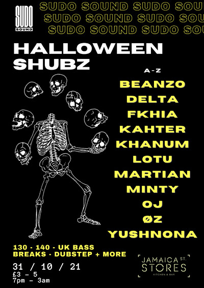 Sudo Sound: Halloween Shubz at Jamaica Street Stores