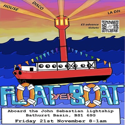 Float Yer Boat at John Sebastian lightship, Bathurst Basin, BS1 6SG