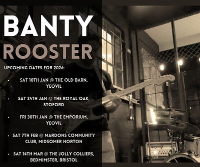 Banty Rooster at Jolly Colliers