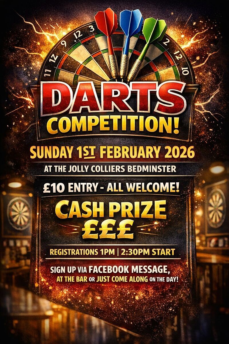 Darts Competition - Cash Prize at Jolly Colliers