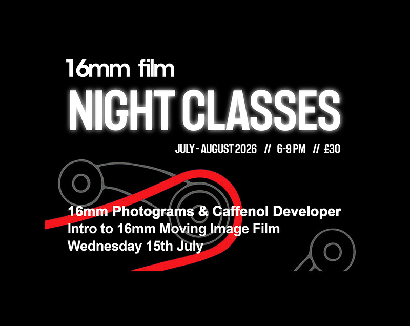16mm Film Night Classes - 16mm Photograms & Caffenol Developer at KIT FORM