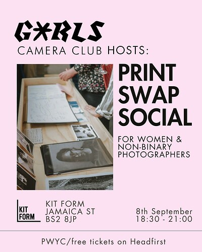 G*RLS Camera Club Bristol Hosts: Print Swap Social at KIT FORM
