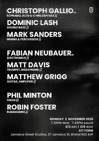 Gallio / Lash / Sanders • Neubauer / Davis / Grigg • Minton / Foster at KIT FORM