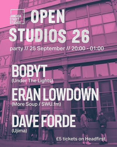 Jamaica Street Open Studios PARTY at KIT FORM