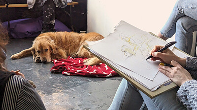 Life Drawing with Dogs - October Class at KIT FORM, 39 Jamaica Street, Bristol, BS2 8JP