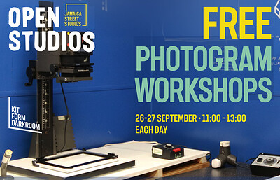 PHOTOGRAM WORKSHOP - OPEN STUDIOS: 27th September at KIT FORM