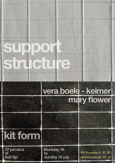 Support/Structure - exhibition preview evening at KIT FORM