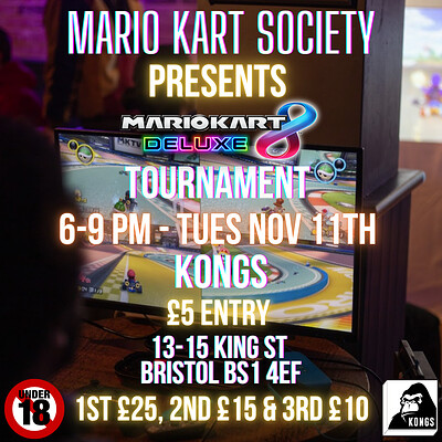 Mario Kart 8 Deluxe Tournament at Kongs