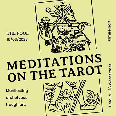 DRAWING CLASS / MEDITATIONS ON THE TAROT at L'Etoile - 18 West Street BS2 0DG