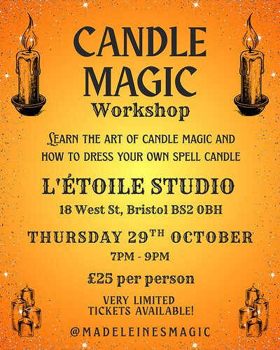 Candle Magic Workshop - Madeleines Magic at L'Étoile Studio