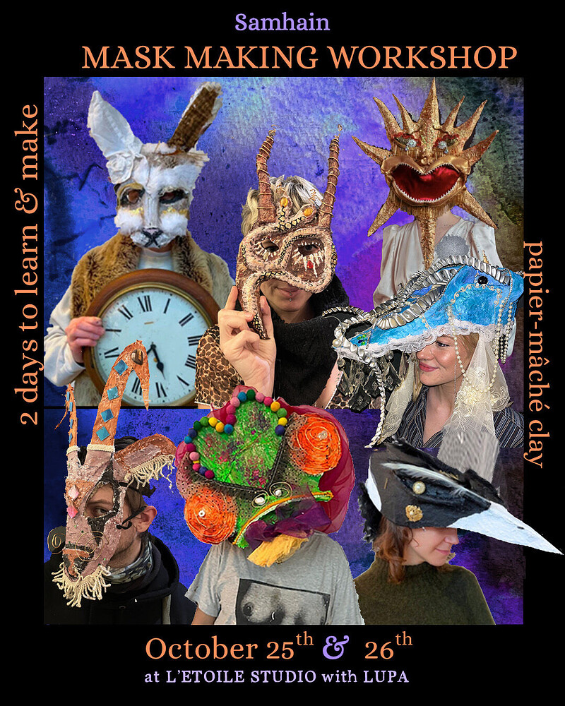 Samhain ✦ MASK MAKING WORKSHOP ✦ with Papier-mâché Clay at L'Étoile Studio