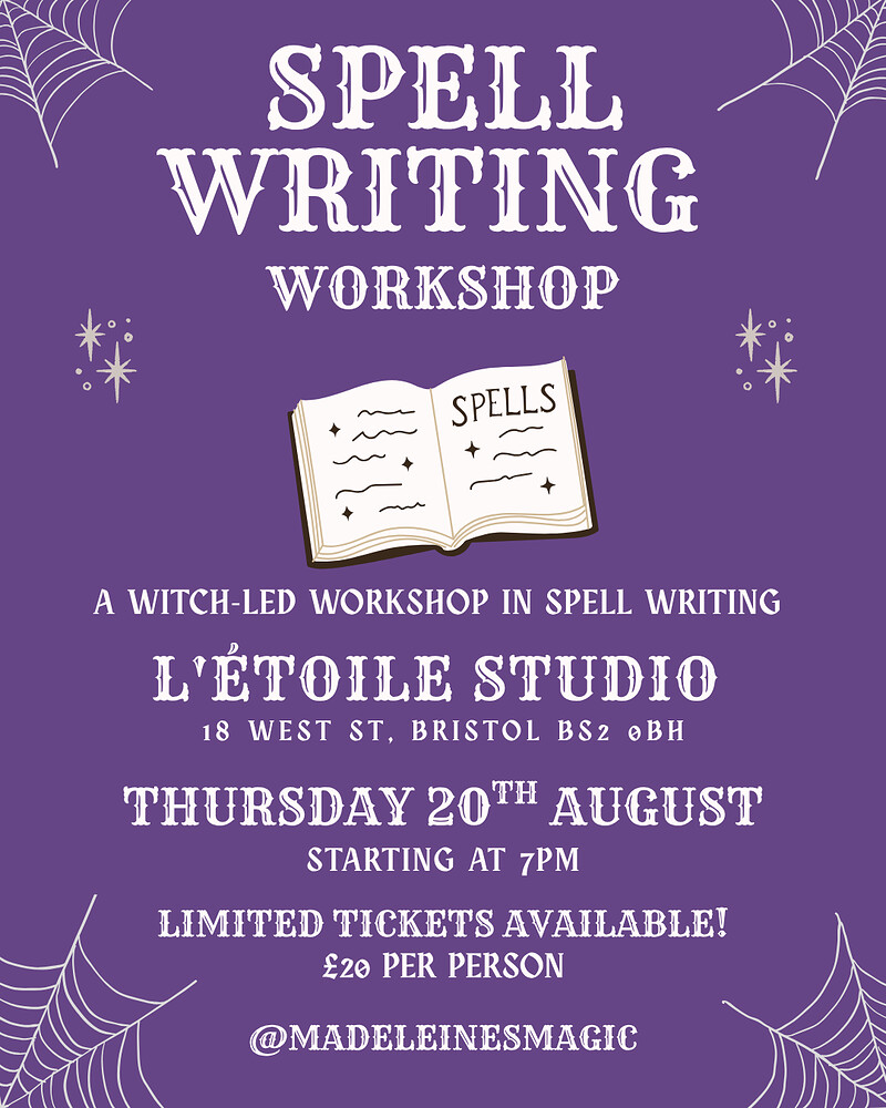 Spell Writing Workshop - Madeleine's Magic at L'Étoile Studio
