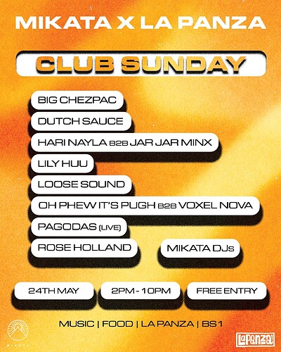 Mikata X La Panza - Club Sunday - Day Party at La Panza