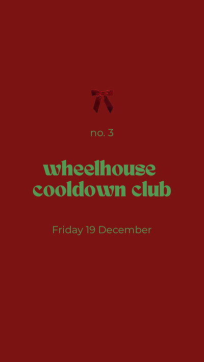 Wheelhouse Cooldown Club: Christmas Edition at La Vignoble
