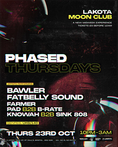 Phased Thursdays: Bawler & FatBelly Sounds at Lakota Moon Club
