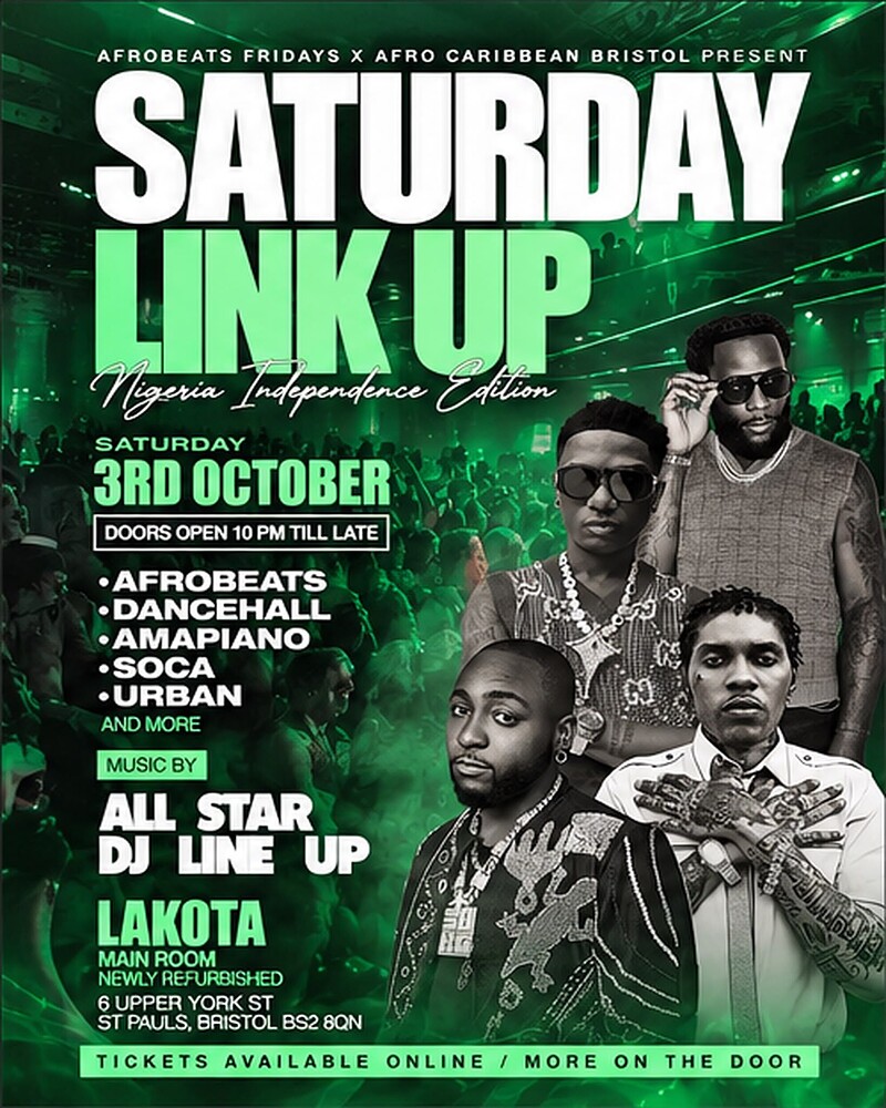 AFROBEATS X AFRO CARIBBEAN SATURDAY LINK UP at Lakota