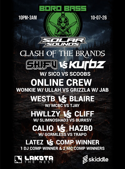 Boro Bass vs Solar Sounds - Clash of the Brands at Lakota