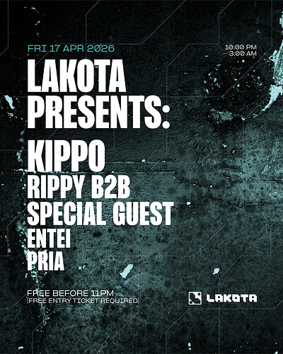 Lakota Presents: Kippo at Lakota