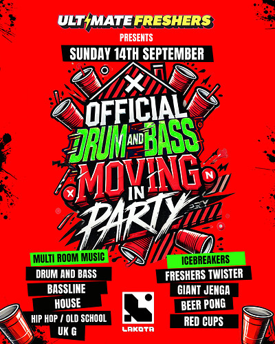 Official Drum And Bass Moving In Party at Lakota