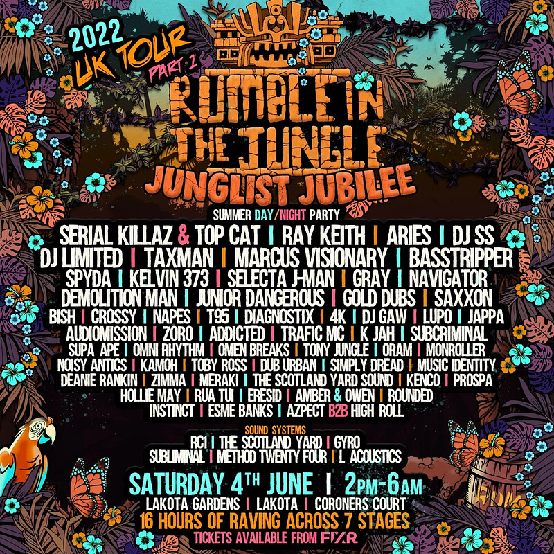 Rumble in the jungle junglists jubilee at Lakota