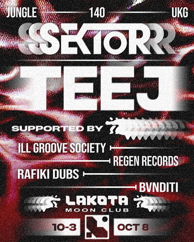 Sektor Presents: Teej at Lakota Moon Club at Lakota