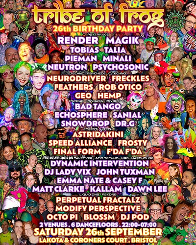 TRiBE of FRoG 26th Birthday Mega Rave ★ 6 Rooms ★ 2 Venues ★ Multi-Genre ★ at Lakota