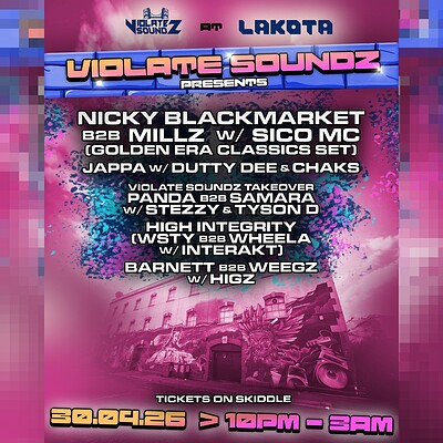 Violate Soundz: Nicky Blackmarket B2B Millz at Lakota