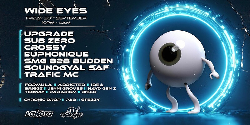 Wide Eyes Freshers' Bass Rave: Upgrade, Sub Zero, at Lakota