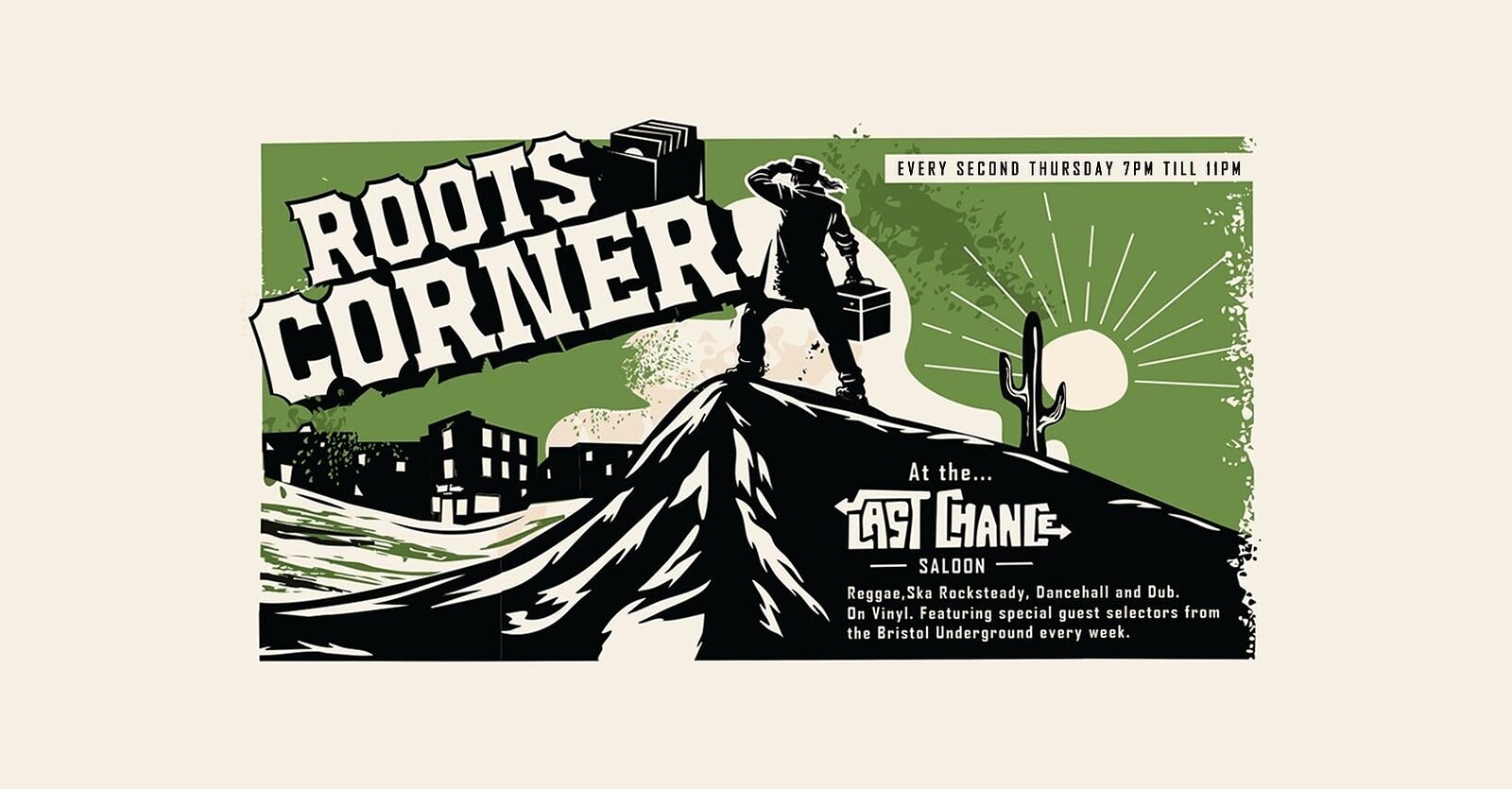 Roots Corner pn Stokes Croft at Last Chance Saloon