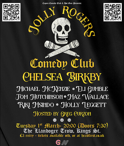 Capers Comedy Club: Jolly Rogers at Llandoger Trow