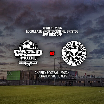 Dazed vs Invicta Charity Football Match 2024 at Lockleaze Sports Centre, Bristol, BS7 9XF