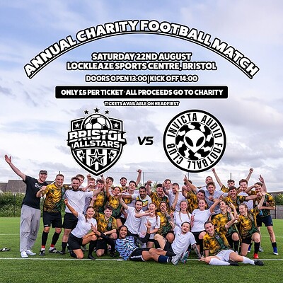 Invicta Audio FC Vs Bristol Allstars Charity Match 3.0 at Lockleaze Sports Centre, Bristol