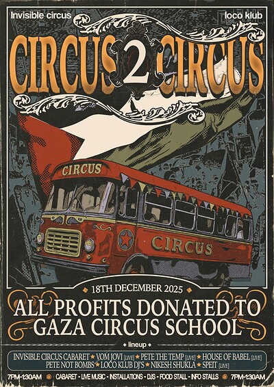 Circus 2 Circus: Fundraiser for Gaza Circus School at Loco Klub