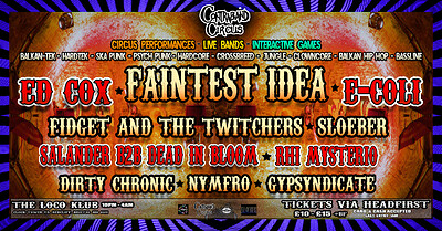 Contraband Circus -FAINTEST IDEA - ED COX - E-COLI at Loco Klub