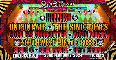 Contraband Circus HELLFISH - The Sinictones at Loco Klub