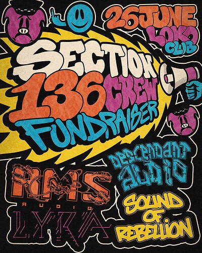Descendant x RMS x LYRA X SOR - Section 136 Crew Fundraiser at Loco Klub