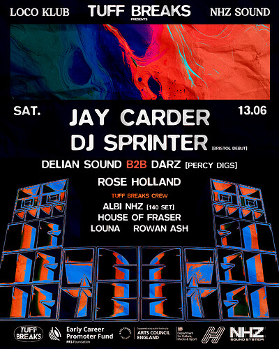 Jay Carder + DJ Sprinter : Presented by Tuff Breaks at Loco Klub