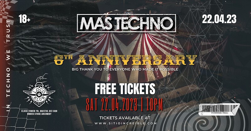 MasTechno| 6th Anniversary | Free tickets at Loco Klub