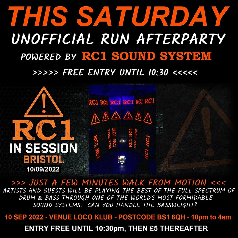 RC1 IN SESSION - UNOFFICIAL RUN AFTERPARTY at Loco Klub
