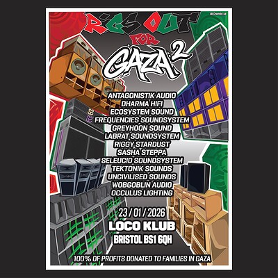 RIGS OUT FOR GAZA 2 at Loco Klub