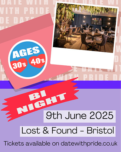 Bi Night - LGBTQ+ Speed Dating Bristol 30s & 40s at Lost & Found Bristol