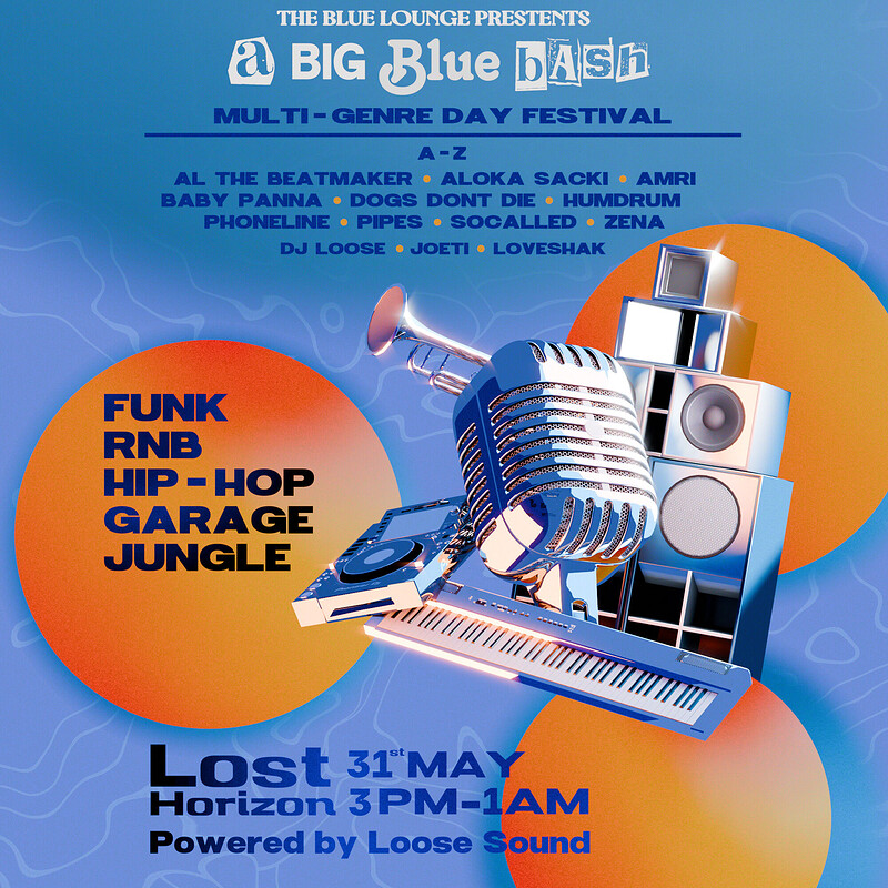A BIG BLUE BASH- multi genre day festival at Lost Horizon