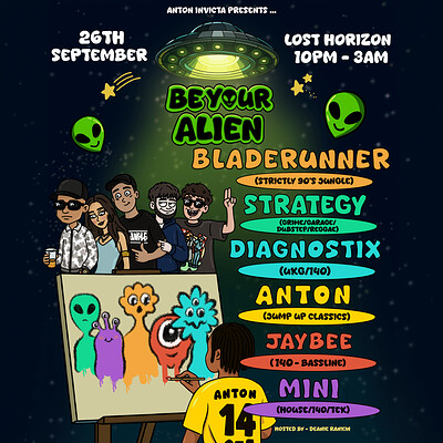 Anton Invicta Presents: Be Your Alien #2 at Lost Horizon